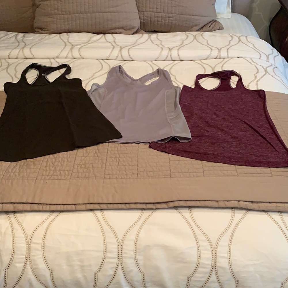 3 Lululemon tank tops.  Excellent condition